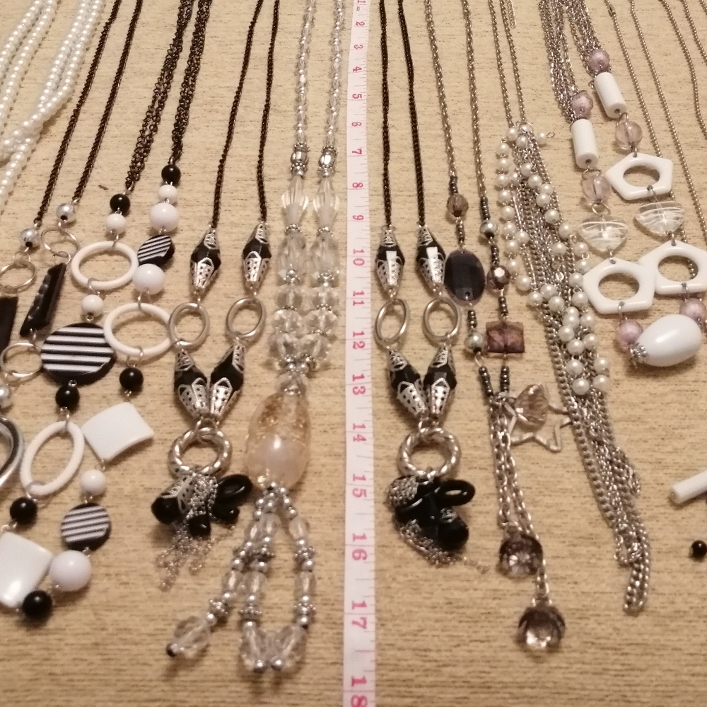 Assorted Black & White Statement Necklaces